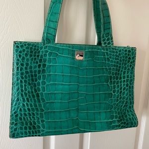 Beautiful turquoise alligator D&B tote bag